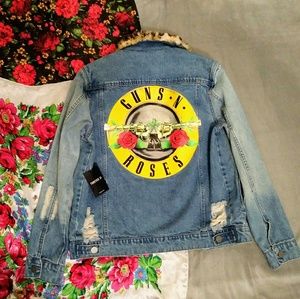 Guns N Roses Distressed Jean Jacket
